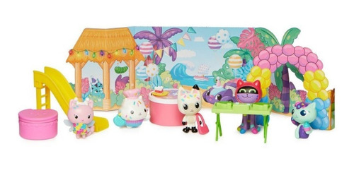 Gabby's Dollhouse, Set Figuras Fiesta Cumpleaños Pandy Paws