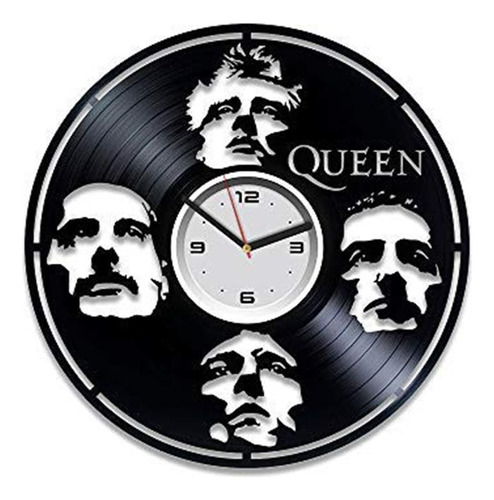 Reloj De Pared De Vinilo Queen F. Mercury Regalo De Cumpleañ