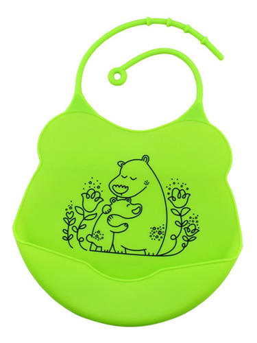 Baberos Silicona Impermeable Suave Para Bebé De Funciones