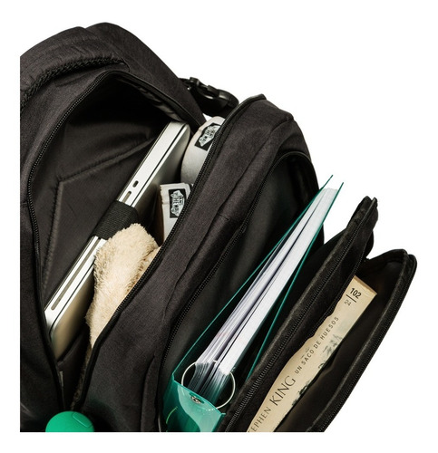 Imagen 2 de 2 de Mochila Portanotebook Antirrobo Primicia Campus Urbana Negra Color Negro