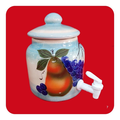 Imagen 2 de 2 de Mini Portagarrafón De Cerámica Dispensador 23x17 Cm 2 Lts M7