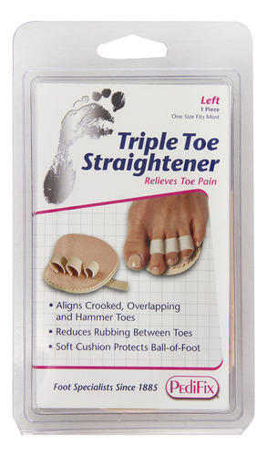 Pedifix - Alisador Triple Para Dedos De Los Pies Izquierdo