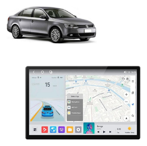 Multimídia Android Byd/tesla Vw Jetta 2011-17 4/64 13p