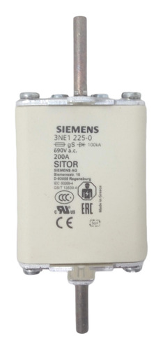 Fusible De Inserción Siemens 200a 600v 3ne1 225-0