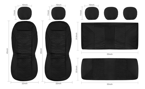 Juego Completo De Fundas De Asiento De Automóvil, Lavables Y