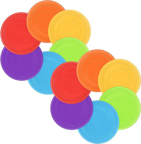 Kids Flying Disc 7 Inch Silicone Flying Disks Set In Bulk Fo