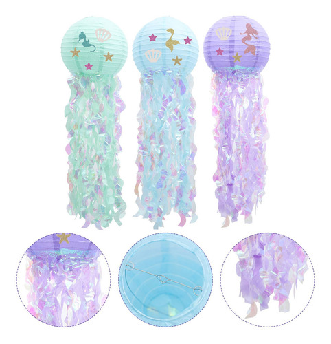 Imagem 5 de 8 de 3pcs Medusa Lanterna Novela Ornamento De Papel