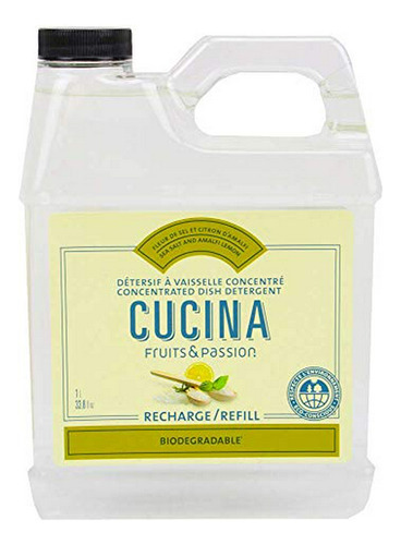 Detergente Platos Cucina Limón Y Sal 33.8 Oz.