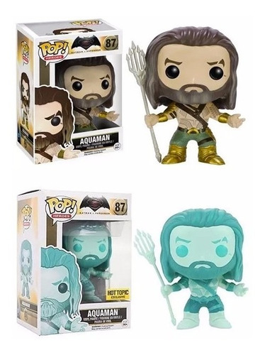 Funko Pop Set 2 Aquaman Aqua Clásico League Of Justice Nuevo