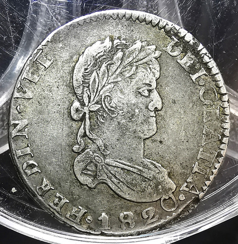 2 Reales Plata Guerra De Independencia 1820 Zs Realista