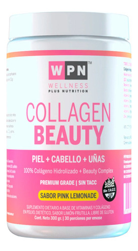 Wpn Wellness X2 Collagen Beauty Colageno Pink Lemonade 300g
