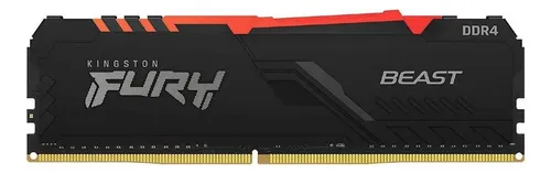 comprar Memória Gamer Fury Beast Rgb 16gb Ddr4 Cl16 Dimm Kingston