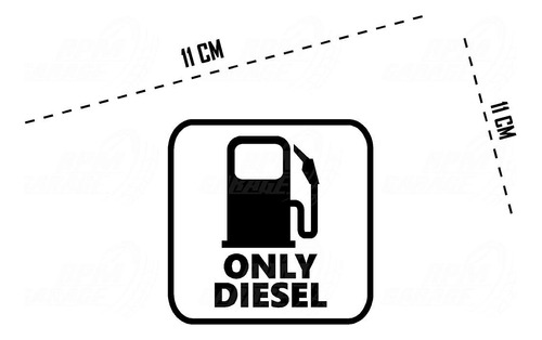Sticker Diesel Para Tapas De Combustible Calcomania 