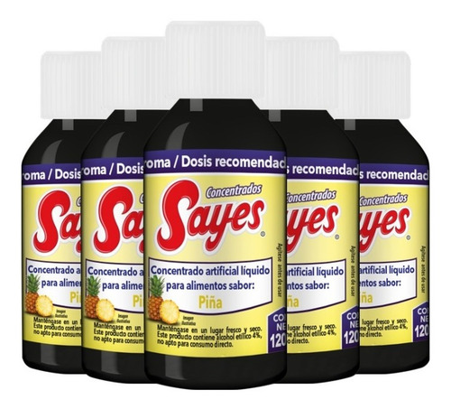 Imagen 2 de 2 de Concentrado Saborizante Sayes Sabor Piña 120ml