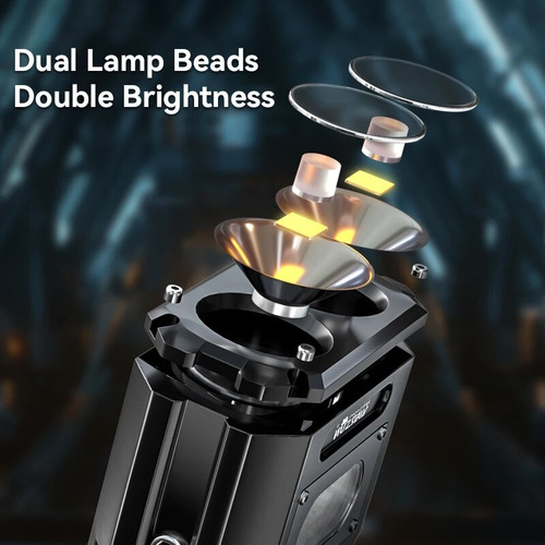 Lanterna Warsun Poderosa De 3000 Lm, Led Recarregável, A Mai