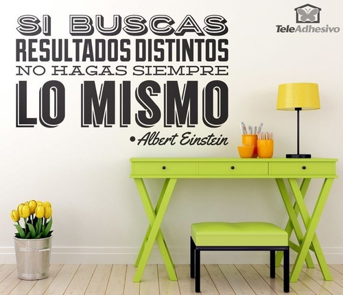 Vinilo Decorativo Frase Si Buscas Resultados Distintos 