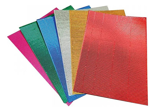 Cartón Micrometal 50x70 10 Pliegos Colores Surtidos