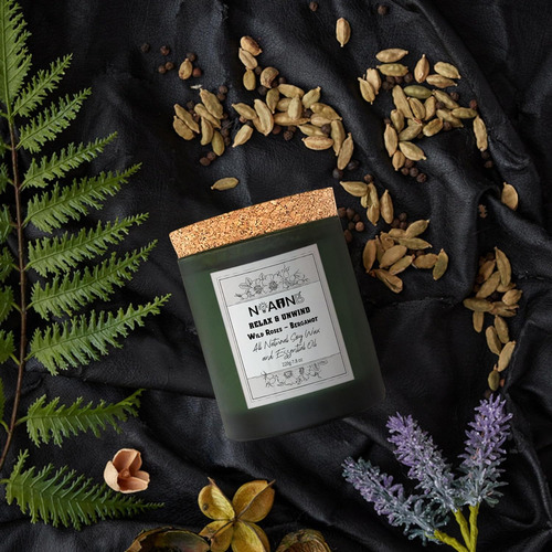Vela De Cera De Soja Natural Y Aceite Esencial De Alta Calid