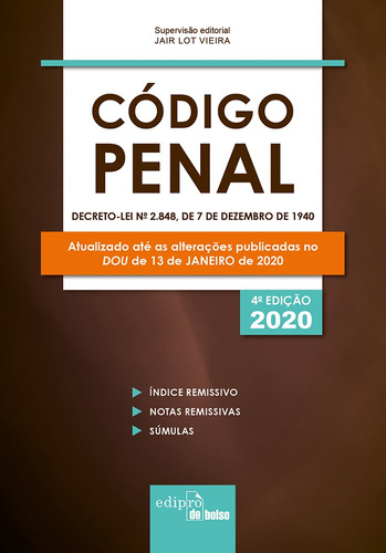 Livro Código Penal 2020 - Mini