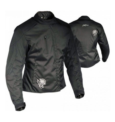 Chaqueta Moto Calle Mujer Polyester Maxtex Negro