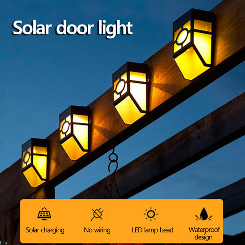 Lámpara Solar Led Decorativa Para Pared, Valla, Patio, Cuadr