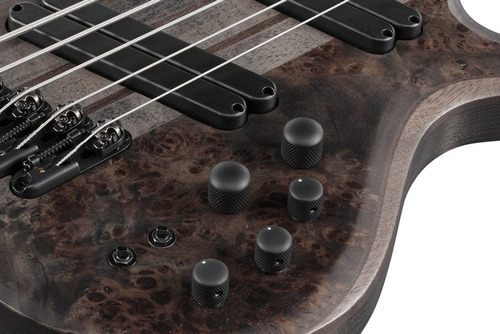 Contrabajo Ibanez BTB806ms Multiscale Workshop Series 6c, acabado corporal, color mate, gris transparente, plano, orientación de la mano derecha, número de cuerdas: 6