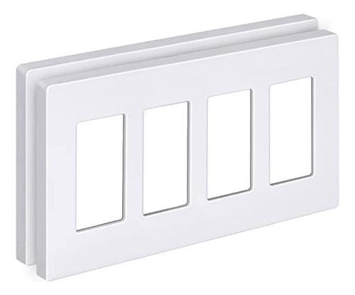 [2 Pack] Placa De Pared Sin Tornillos Bestten 4-gang, Serie