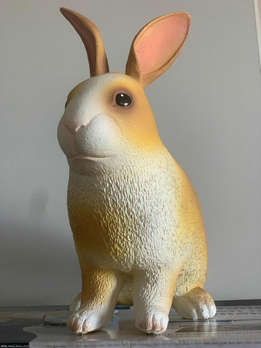 Muñeco Conejo Soft Realistico  Liebre Grande Pintado A Mano