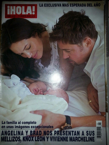 Lote De 2 Revistas Hola Angelina Jolie Y Brad Pitt
