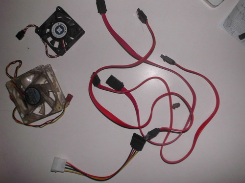 Pc Y Lapto3 Cable Sata+2 Ventiladores+cable Sata Power Molex