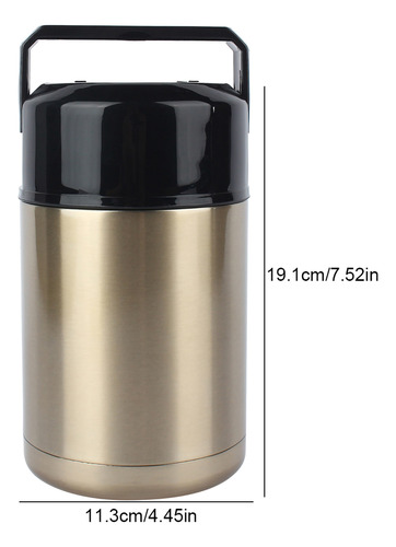 Taza De Acero Inoxidable Para Almuerzo, 1000 Ml, Para Humear
