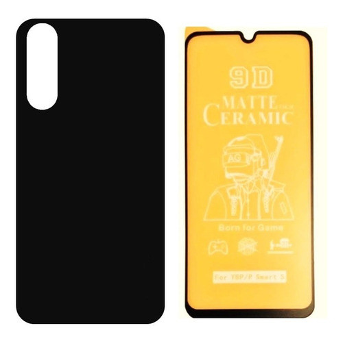 Estuche Funda Silicone Case Huawei Y8p + Vidrio Cerámico