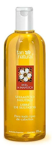 Shampoo Neutro Miel De Manuka Sin Sulfatos 375ml Tan Natural