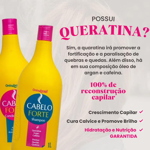 Shampoo Cabelo Forte Repara Tratamento Lavatorio 1l Onixx