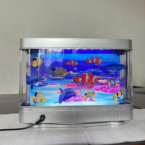 Falso Acuario Led Luz Nocturna Adorno De Mesa Lámpara De