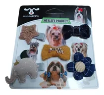 Comprar Pinzas Broches Para Cabello De Perro Varios Diseños Set X 5