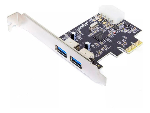 Placa Usb 3.0 Feasso Jpu-03 Pci Express Low Profile