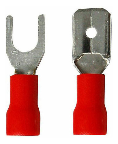 D Terminais De Fios Elétricos Isolados Sortidos Spade Red