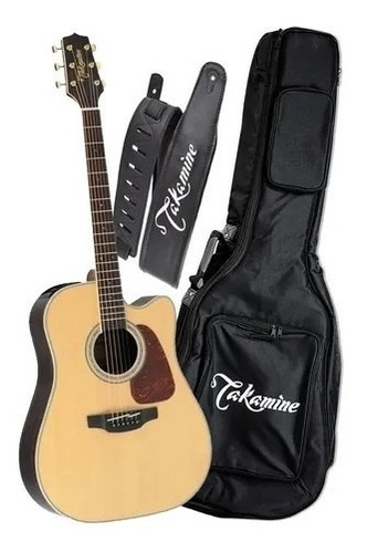 Violão Takamine Gd90 Folk Tampo Sólido Elétrico+capa+correia