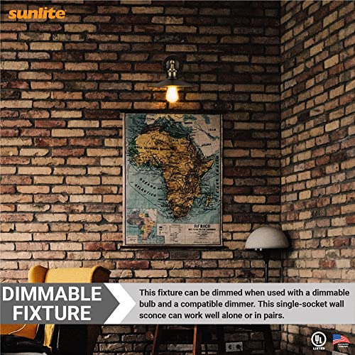 Sunlite 07036-su Aplique De Pared Con Dosel De Inspiración V