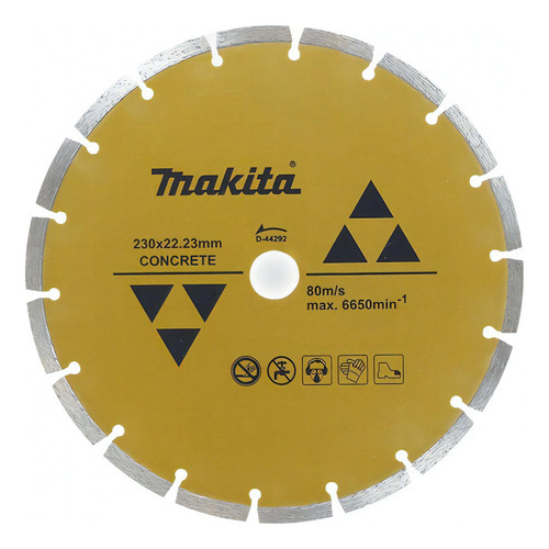 Disco Rebolo Diamantado Makita D-44292 230mm Concreto 9'' Cor Amarelo