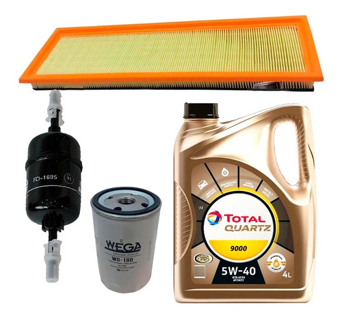 Kit Filtros Wega + Total 9000 5w40 5lt Ford Ecosport 1.6