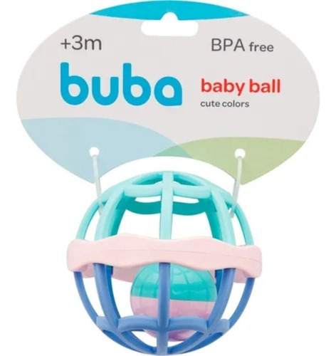 Brinquedo Bebe Baby Ball Sensorial Com Chocalho Cute Colors