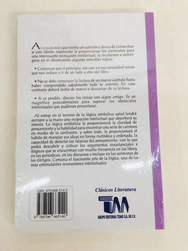 Imagen 2 de 2 de Libro De El Juego De La Lógica De Lewis Carroll