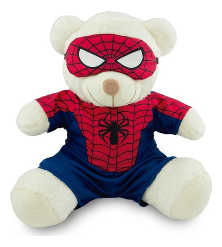 Ursinho Super Herói Fantasia Homem Aranha 30cm