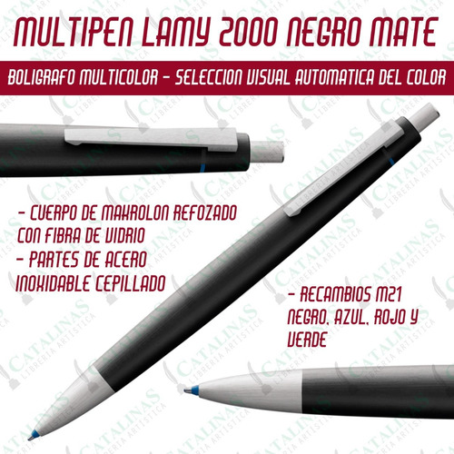 Multipen Lamy 2000 Cuatro Colores De Boligrafos Microcentro