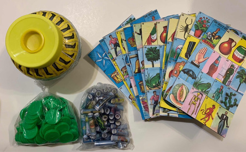 Loteria Tablas, Tombola Y Fichas (2 Sets)