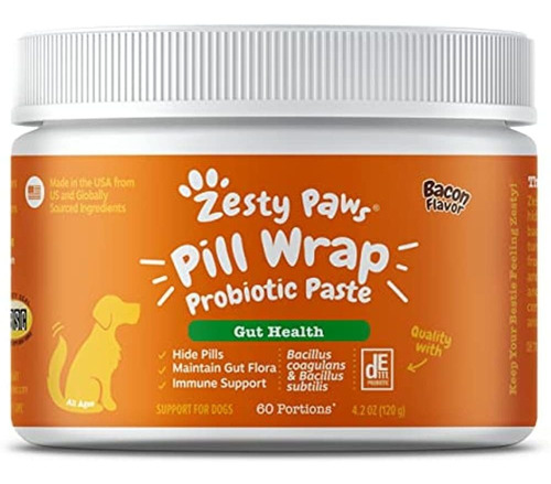 Pasta Probiótica Zesty Paws Pill Wrap Para Perros - Apoyo Al