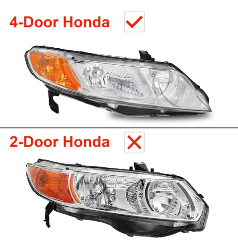 Compatible Con Faros Delanteros Honda Civic 06 07 08 09 10 1