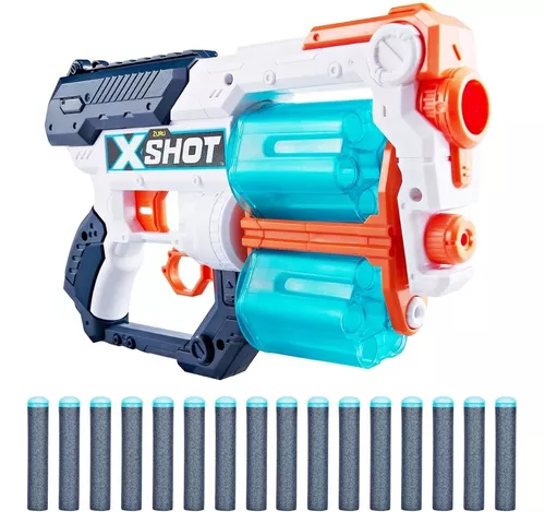 Arma X-shot Xcess 20mt + 12 Dardos Zuru Doble Tambor